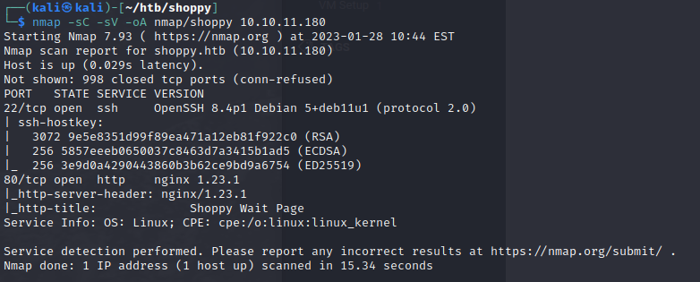 nmap result